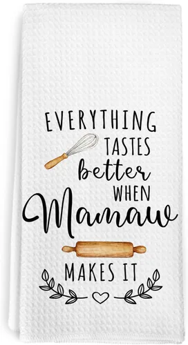 Miniatura 20 de Gigi - Toallas de cocina para el día de la madre, regalos de cumpleaños, para mujeres, abuelas de nietos, nietos, todo sabe mejor cuando Gigi lo