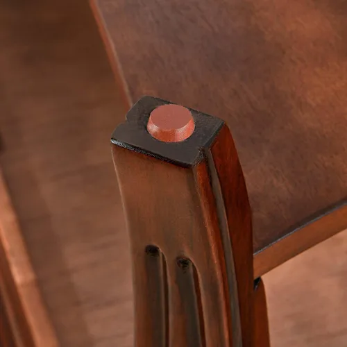 Miniatura 6 de Mesa auxiliar tradicional con estante de almacenamiento y patas talladas, mesas de sala de estar de granja, mesa central rectangular de madera