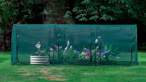 Miniatura 14 de Poray Túnel Grande 73''x37''x61'' Cubierta de Malla para Plantas, Jaula de Cultivo de 5 Pies de Alto Malla para Tomates, Cubierta Protectora contra