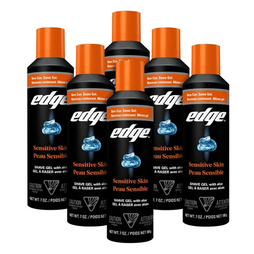 Miniatura 10 de Edge Gel de afeitado para hombres, aloe calmante con dos veces el aloe, (paquete de 6) - Gel de afeitado para hombres que hidrata, protege y calma