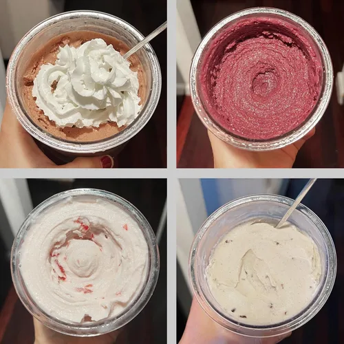 Miniatura 5 de Paquete de 4 recipientes para máquina de helados Ninja CREAMi serie NC301 NC300 NC299AMZ y CN302CCO, pintas cremosas con tapas de color, sin BPA