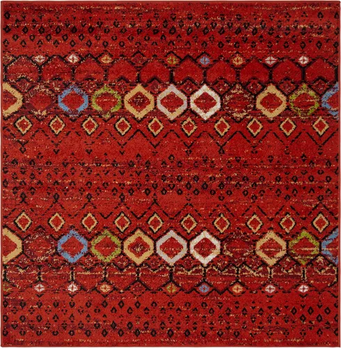Miniatura 50 de SAFAVIEH Amsterdam Collection Alfombra Decorativa - 2.3 pies x 4 pies, Negro & Multi, Diseño Marroquí Bohemio, Sin Desprendimiento y Fácil Cuidado
