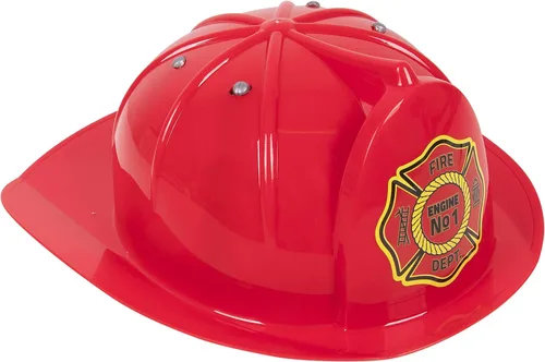 Miniatura 4 de Kangaroo Sombrero de bombero, juguete de simulación, disfraz de bombero de plástico, sombrero rojo, accesorios para casco de fuego, perfecto