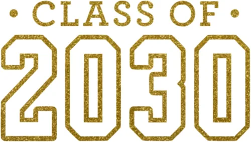 Miniatura 16 de Class of 2030 Iron On Decal, Senior Class Shirt Patch, Heat Transfer, HTV Graphic Tshirt Sticker, DIY Crafts, Pick Size Color, Iron-On Almost Gold
