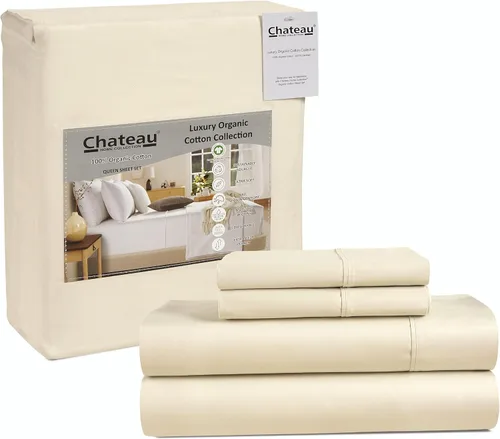 Miniatura 21 de Sábanas Twin XL 100% Algodón Para Cama Twin, Juegos de Sábanas Bajeras y Fundas de Almohada Totalmente Elásticas, Resistentes a la Decoloración