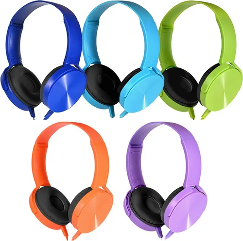 Paquete de 5 audífonos para niños a granel para el aula escolar K-12, juego de auriculares duraderos para estudiantes, niños, adolescentes, niños y