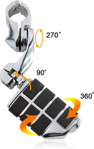 Miniatura 7 de TCMT Reposapiés ajustables de carretera de 1.25 pulgadas para Harley Touring Road King Street Glide Road Glide Electra Glide Softail Sportster Dyna