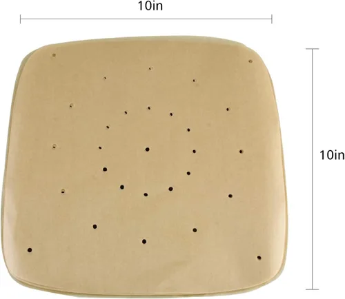 Miniatura 2 de Revestimientos de papel pergamino para freidora de aire (10 x 10 pulgadas), cuadrados, 100 piezas compatibles con freidora de aire XXXL, perfectos