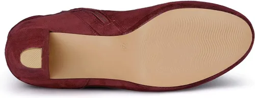 Miniatura 6 de Allegra K Botas de tacón alto con cremallera al tobillo para mujer