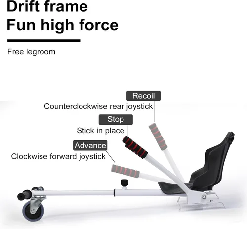 Miniatura 6 de Accesorio de asiento para aeropatinetas, accesorio de Go Kart para niños y adultos, accesorio para scooter de equilibrio automático, apto