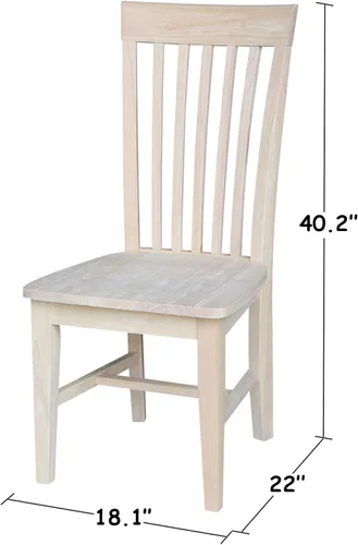 Miniatura 2 de Juego de 2 sillas altas de comedor Mission color madera de parawood, mejora tu experiencia gastronómica, mancha o pintura en cualquier