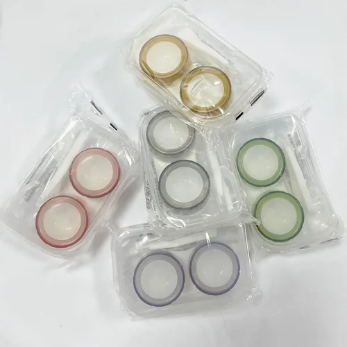 Miniatura 7 de Fundas para lentes de contacto, colorido soporte para lentes de contacto, estuche de contacto transparente, mini lente de contacto portátil