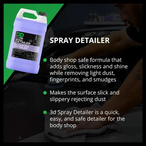Miniatura 4 de 3D Spray Detailer - Spray de detallado de carrocería sin silicona para vehículos recién pintados 1 galón