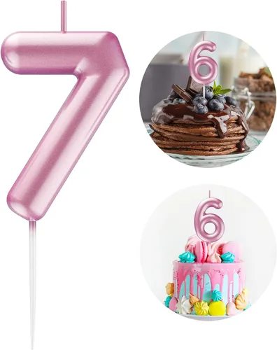 Miniatura 195 de Velas número 2 arcoíris con número 3D de feliz cumpleaños para decoración de fiesta de pastel de cumpleaños, suministros de celebración