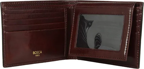 Miniatura 4 de Bosca Billetera de cuero italiano con identificación para hombre