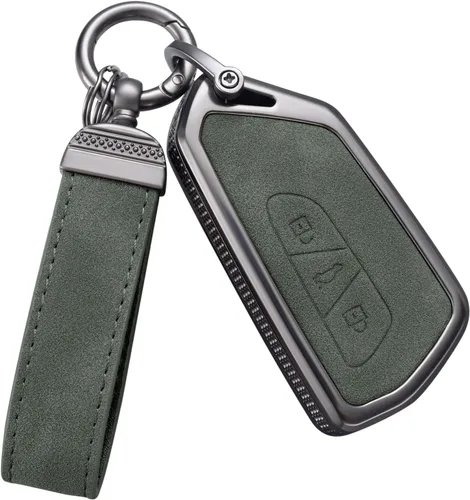 Miniatura 14 de YO&YOYE Compatible con funda para llavero VW Volkswagen con llavero protector de llave de cuero