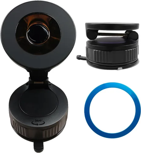 Soporte magnético para teléfono para automóvil, soporte plegable para teléfono con imán fuerte, soporte ajustable de 360° con ventosa de vacío para