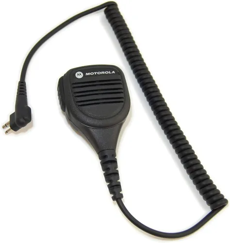 Miniatura 3 de Motorola Original OEM PMMN4013 PMMN4013A - Micrófono de altavoz remoto con conector de audio de 3,5 mm, cable enrollado y clip giratorio