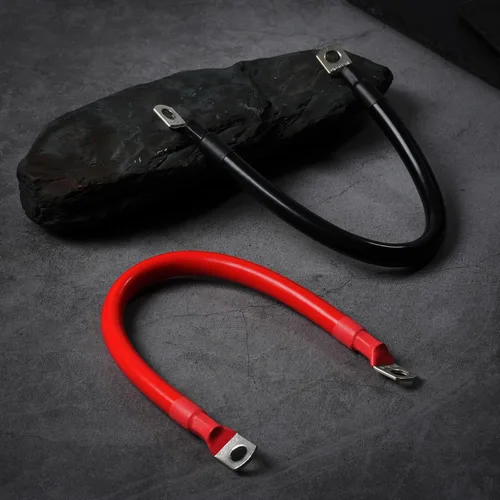 Miniatura 7 de Cable de batería de 2 AWG, 2 unidades, cables de batería de 5.9 pulgadas con terminales de anillo M8, cables de batería marinos de cobre puro, cable