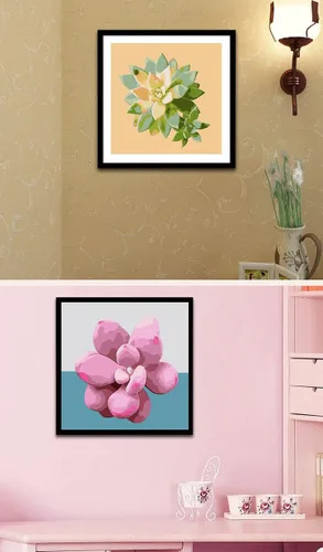 Miniatura 2 de TINDAY Kit de 2 piezas enmarcadas de pintura por números para adultos, principiantes, niños, pintura acrílica por números, pintura acrílica para 2