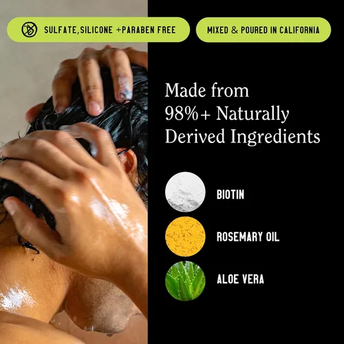 Miniatura 4 de California Naturals Mens Re:Gro - Juego de champú y acondicionador, antiadelgazamiento y apoyo al crecimiento del cabello, todo tipo de cabello