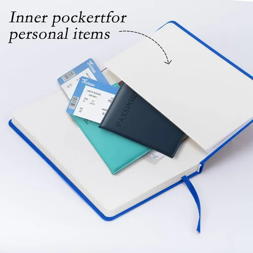 Miniatura 8 de deli Paquete de 6 cuadernos Moleskine con rayas azules para el trabajo, cuadernos A5 (5.5 x 8.3 pulgadas), 160 páginas de tapa dura, cuadernos