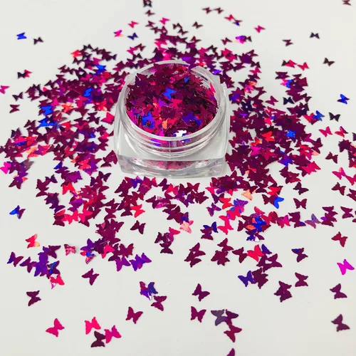 Miniatura 17 de PrettyG Paquete de 0.35 oz/paquete – Lentejuelas con purpurina en forma de mariposa de oro rosa – Festival Rave Belleza Maquillaje Cara Cuerpo Nail