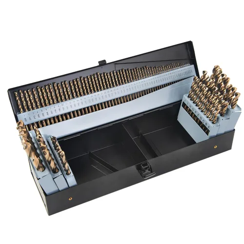 Miniatura 8 de KENDO Brocas de cobalto de 1/4 pulgadas (13 unidades), acero de alta velocidad M35, punta de 135 grados, juego de brocas helicoidales de longitud