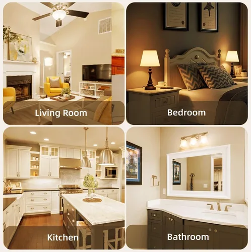 Miniatura 6 de TSEXES - Bombilla LED GU24, 9 W, forma A19, 2 puntas, 2700 K, blanco cálido, paquete de 4 Equivalente a 100 vatios, 1100 lúmenes, no regulable