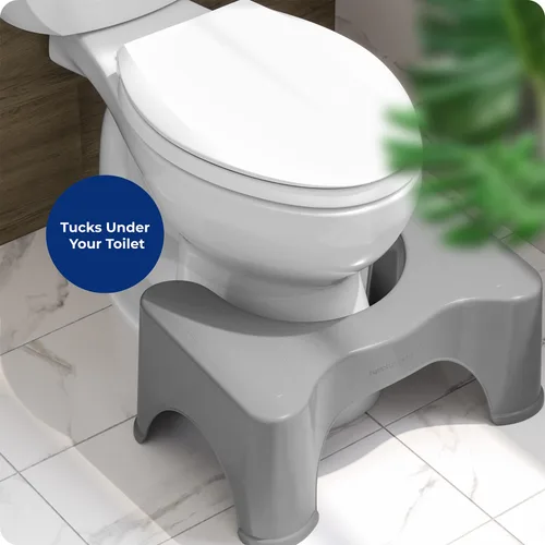 Miniatura 6 de Squatty Potty The Original - Taburete de inodoro para baño, color gris, 9 pulgadas