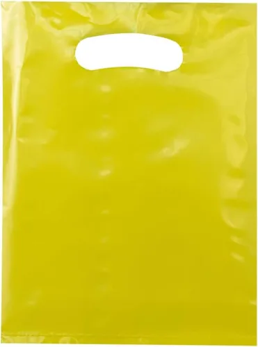 Miniatura 13 de ysmile Bolsa de plástico para compras para pequeñas empresas, bolsa de polietileno para mercancías con asa troquelada de gran tamaño 11.8x15.8