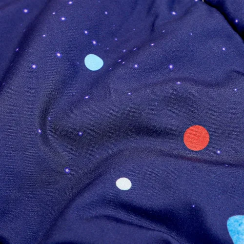 Miniatura 4 de SWESEN Juego de ropa de cama para niños pequeños, juego de ropa de cama azul espacial, suave y ligero de 4 piezas, incluye edredón, sábana encimera
