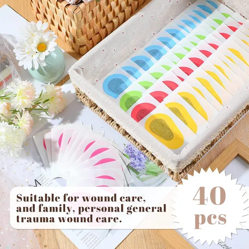 Miniatura 3 de Panitay 40 parches adhesivos para los ojos para adultos, desechables, transpirables, parches médicos para ambliopía, vendajes adhesivos sin látex