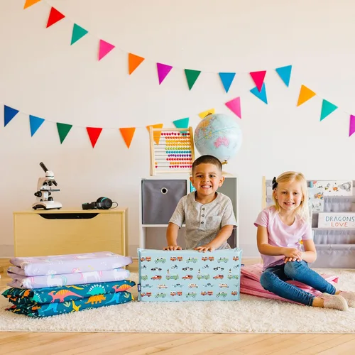 Miniatura 2 de Wildkin Alfombrilla de vinilo para siesta para niños, plegable, duradera, para guardería y preescolar