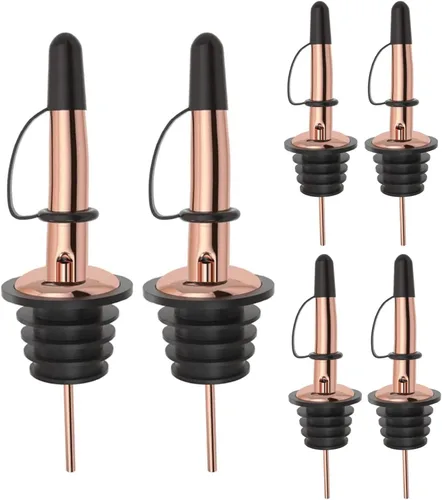 Miniatura 20 de Pafusen Paquete de 12 vertedores de botellas de licor, boquilla para verter licor para botellas de licor, boquilla dispensadora de aceite de oliva
