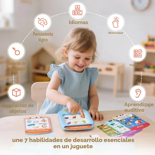 Miniatura 5 de JoyCat Tableta de Aprendizaje para Niños: 156 Páginas de Tarjetas Flash Toca-para-Leer con 20 Juegos de Escuchar y Encontrar, Juguete Montessori