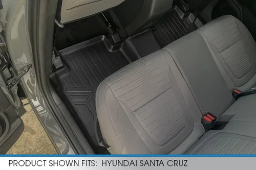 Miniatura 4 de SMARTLINER - Juego de alfombrillas de piso de 2 filas para todo tipo de clima - Compatible con Hyundai Santa Cruz 2022-2025