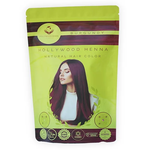 Tinte para el cabello (borgoña) Color orgánico para barba (paquete de 0.04-0.01 oz) Colores de cabello a base de henna con hierbas puras sin