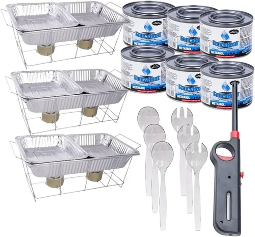 El kit de servicio de fiesta de 24 piezas incluye kits de rozaduras y utensilios de servir para todo tipo de fiestas y eventos | Juego de fiesta