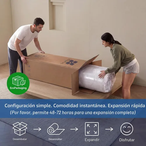 Miniatura 9 de Profus Colchón individual para niños, colchón individual de 6 pulgadas con bobinas de bolsillo, colchón de espuma viscoelástica para sueño toda