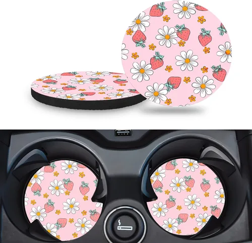 Miniatura 10 de Portavasos para automóvil, paquete de 2 – Posavasos universales antideslizantes de 2.75 pulgadas, posavasos de goma para automóvil, accesorios