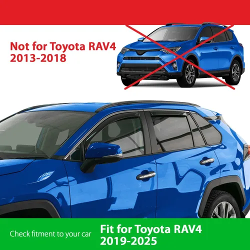 Miniatura 3 de Goodyear Shatterproof in-Channel Window Deflectors for Toyota RAV4 2019-2025, Rain Guards, Window Visors for Cars, Vent Deflector, Car Accessories