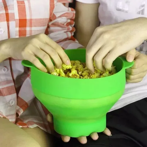 Miniatura 5 de The Original Popco - Popco - Palomitas de maíz de silicona para microondas con asas, tazón plegable sin BPA y apto para lavavajillas
