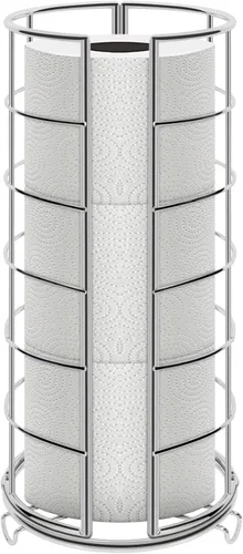 NearMoon soporte organizador de papel higiénico, soporte independiente para 3 rollos de almacenamiento de tisú, accesorio de baño de metal, soporte