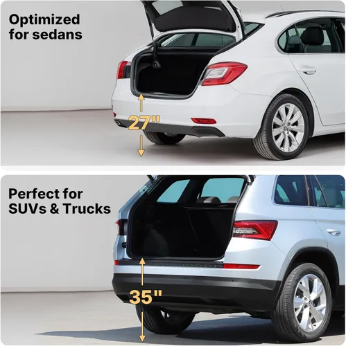 Miniatura 8 de Veehoo Escalones plegables para perros grandes, rampa plegable de 4 escalones para vehículos de automóvil de 17 pulgadas de ancho, escalera portátil