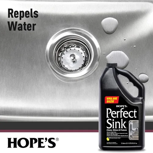 Miniatura 8 de HOPE'S Limpiador y Pulidor Perfecto para Fregaderos, Restaurador, Repelente al Agua, Elimina Manchas, Ideal para Acero Inoxidable Cepillado, Hierro