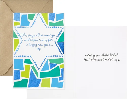Miniatura 2 de Hallmark Árbol de la vida Rosh Hashanah surtido de cartas, bendiciones (6 tarjetas con sobres)