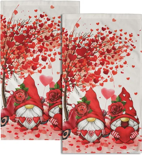 Miniatura 26 de Winter Trees - Juego de 2 toallas de mano de 28 x 14 pulgadas, diseño de árbol de pino de nieve, color beige, absorbente, de microfibra, para baño