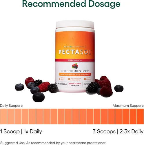 Miniatura 7 de PectaSol - Pectina cítrica modificada – 15 paquetes de 0.18 oz – Suplemento de salud corporal total para apoyar el corazón, el sistema inmunológico