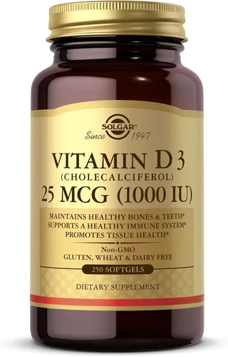Miniatura 4 de Solgar - Vitamina D3 (colecalciferol) 25 MCG (1000 UI), 250 cápsulas blandas - Ayuda a mantener huesos y dientes sanos - Apoyo al sistema